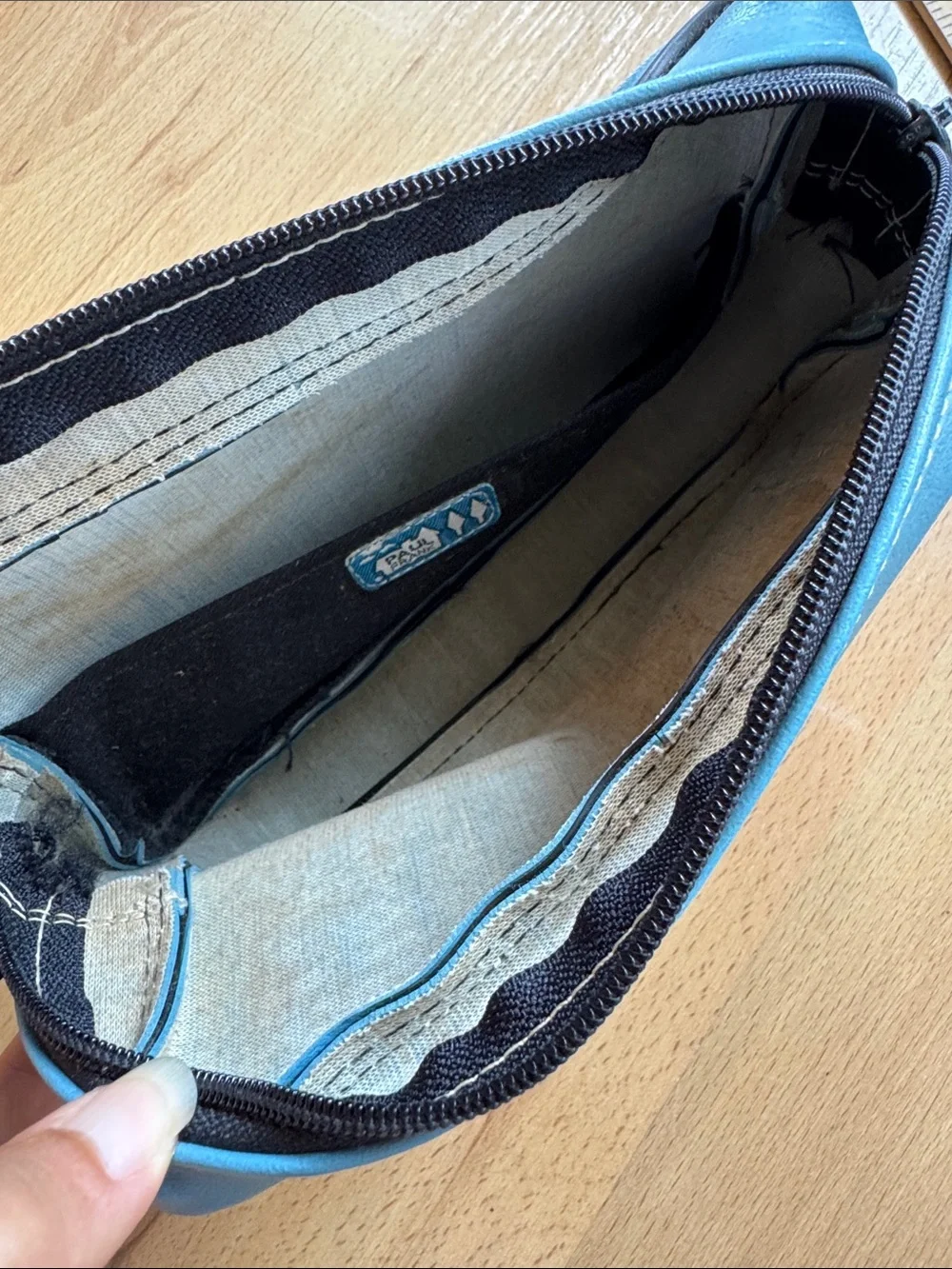 Vintage Paul Frank Baby Blue Toiletry Pouch with Julius Patch
